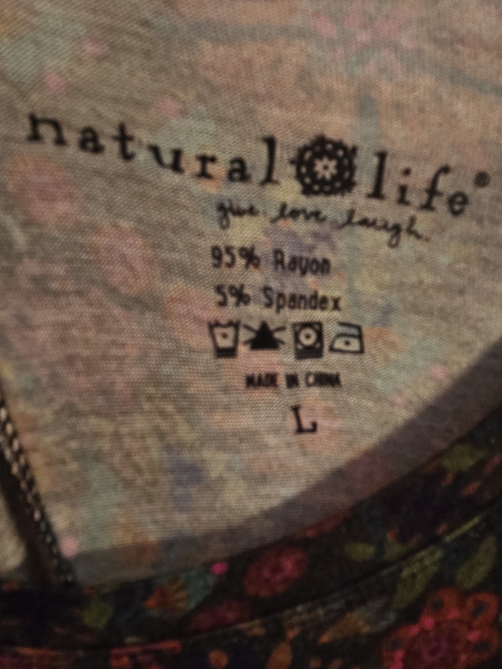 NATURAL LIFE Multicolor Floral Print Long Sleeve Maxi Dress **POCKETS** - Picture 5 of 6